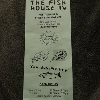 Fish House IV menu 3