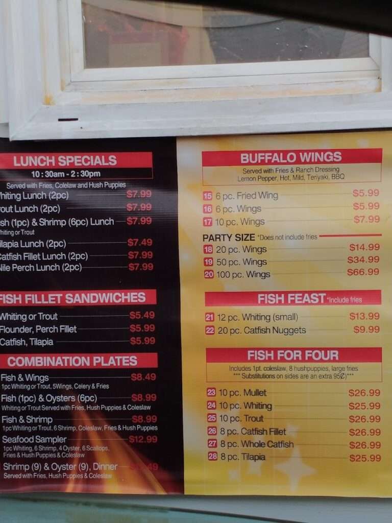 Fish House IV menu 4