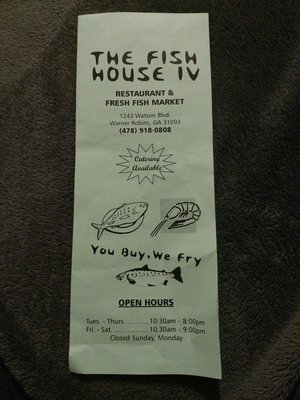 Fish House IV menu 5